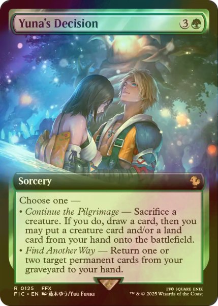 画像1: [FOIL] ユウナの覚悟/Yuna's Decision (拡張アート版) 【英語版】 [FIC-緑R] (1)