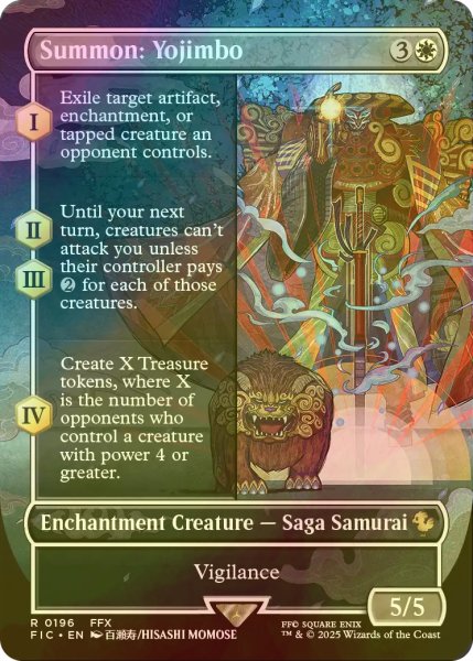 画像1: [FOIL] 召喚：ヨウジンボウ/Summon: Yojimbo (全面アート版) 【英語版】 [FIC-白R] (1)