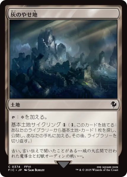 画像1: 灰のやせ地/Ash Barrens 【日本語版】 [FIC-土地C] (1)