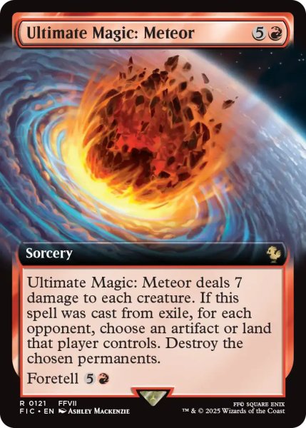 画像1: 究極魔法「メテオ」/Ultimate Magic: Meteor (拡張アート版) 【英語版】 [FIC-赤R] (1)