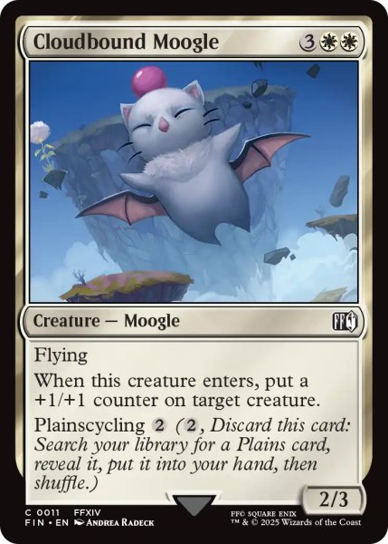 画像1: 雲海のモーグリ族/Cloudbound Moogle 【英語版】 [FIN-白C] (1)