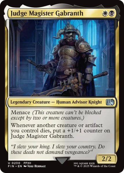 画像1: ジャッジマスター、ガブラス/Judge Magister Gabranth 【英語版】 [FIN-金U] (1)