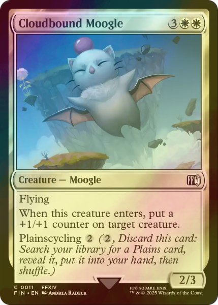 画像1: [FOIL] 雲海のモーグリ族/Cloudbound Moogle 【英語版】 [FIN-白C] (1)
