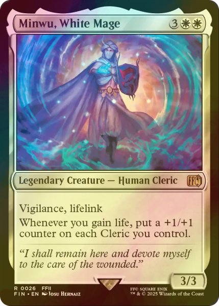 画像1: [FOIL] 白魔導師、ミンウ/Minwu, White Mage 【英語版】 [FIN-白R] (1)
