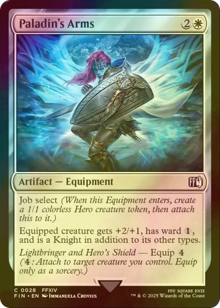 画像1: [FOIL] 「ナイト」の装備/Paladin's Arms 【英語版】 [FIN-白C] (1)