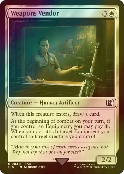 画像1: [FOIL] 武器屋/Weapons Vendor 【英語版】 [FIN-白C] (1)