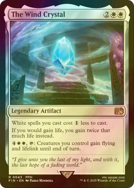 画像1: [FOIL] 風のクリスタル/The Wind Crystal 【英語版】 [FIN-白R] (1)