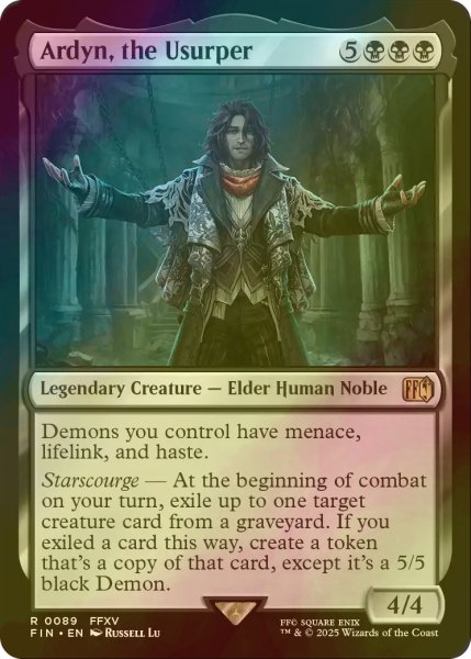 画像1: [FOIL] 簒奪者、アーデン/Ardyn, the Usurper 【英語版】 [FIN-黒R] (1)