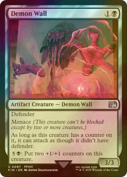画像1: [FOIL] デモンズウォール/Demon Wall 【英語版】 [FIN-黒U] (1)