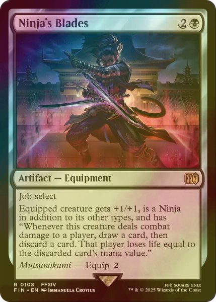 画像1: [FOIL] 「忍者」の双剣/Ninja's Blades 【英語版】 [FIN-黒R] (1)
