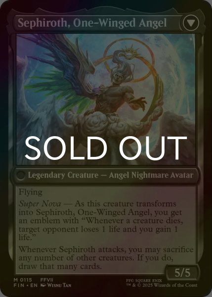画像2: [FOIL] 威名のソルジャー、セフィロス/Sephiroth, Fabled SOLDIER 【英語版】 [FIN-黒MR] (2)