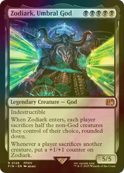 画像1: [FOIL] 戒律王、ゾディアーク/Zodiark, Umbral God 【英語版】 [FIN-黒R] (1)