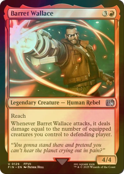 画像1: [FOIL] バレット・ウォーレス/Barret Wallace 【英語版】 [FIN-赤U] (1)