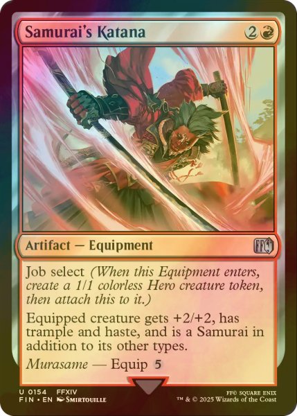 画像1: [FOIL] 「侍」の刀/Samurai's Katana 【英語版】 [FIN-赤U] (1)