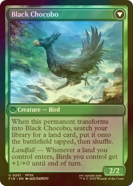 画像2: [FOIL] サブクエスト：チョコボ育成/Sidequest: Raise a Chocobo 【英語版】 [FIN-緑U] (2)