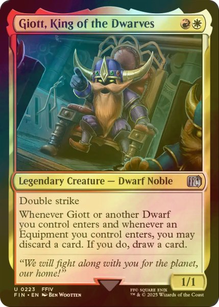 画像1: [FOIL] ドワーフの王、ジオット/Giott, King of the Dwarves 【英語版】 [FIN-金U] (1)