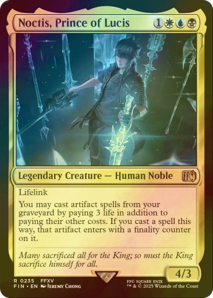 画像1: [FOIL] ルシスの王子、ノクティス/Noctis, Prince of Lucis 【英語版】 [FIN-金R] (1)