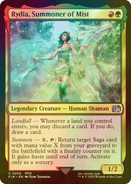 画像1: [FOIL] ミストの召喚士、リディア/Rydia, Summoner of Mist 【英語版】 [FIN-金U] (1)