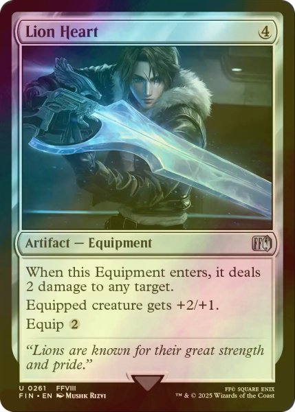 画像1: [FOIL] ライオンハート/Lion Heart 【英語版】 [FIN-灰U] (1)