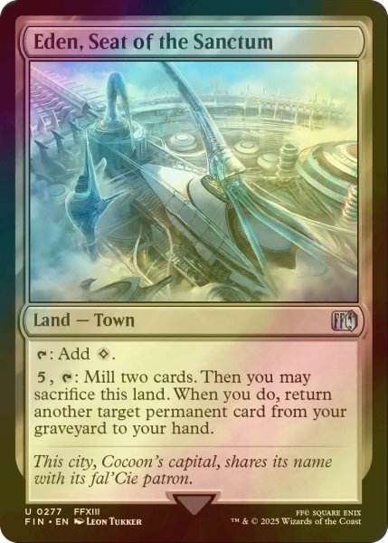 画像1: [FOIL] 聖府首都、エデン/Eden, Seat of the Sanctum 【英語版】 [FIN-土地U] (1)