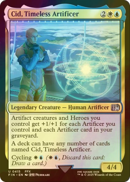 画像1: [FOIL] 独創的な革新者、シド/Cid, Timeless Artificer No.415 【英語版】 [FIN-金U] (1)