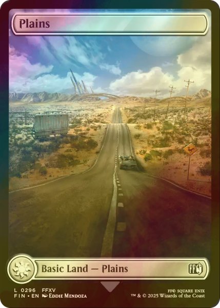 画像1: [FOIL] 平地/Plains No.296 (全面アート版) 【英語版】 [FIN-土地C] (1)