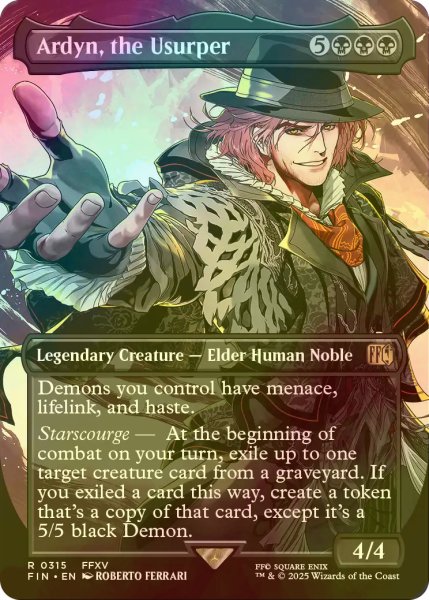 画像1: [FOIL] 簒奪者、アーデン/Ardyn, the Usurper No.315 (全面アート版) 【英語版】 [FIN-黒R] (1)