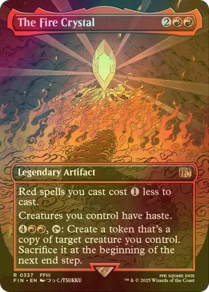 画像1: [FOIL] 火のクリスタル/The Fire Crystal (全面アート版) 【英語版】 [FIN-赤R] (1)