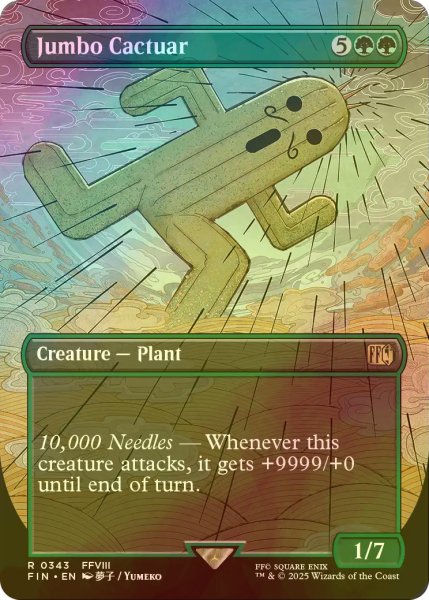 画像1: [FOIL] ジャボテンダー/Jumbo Cactuar (全面アート版) 【英語版】 [FIN-緑R] (1)