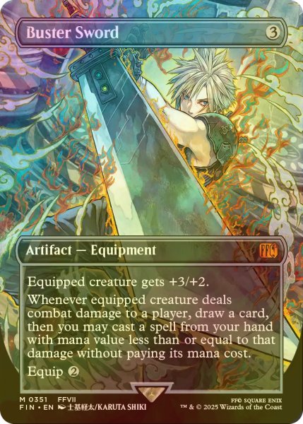 画像1: [FOIL] バスターソード/Buster Sword (全面アート版) 【英語版】 [FIN-灰MR] (1)