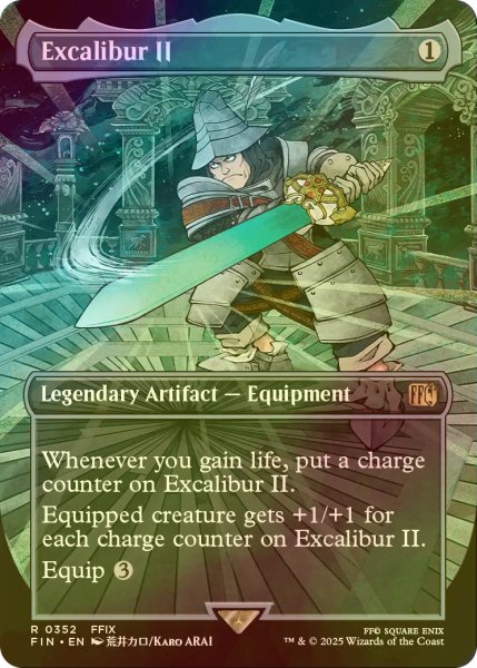 画像1: [FOIL] エクスカリバーII/Excalibur II (全面アート版) 【英語版】 [FIN-灰R] (1)