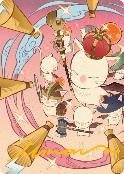 画像1: 召喚：蛮神善王モグル・モグXII世/Summon: Good King Mog XII No.041 (箔押し版) 【日本語版】 [FIN-アート] (1)