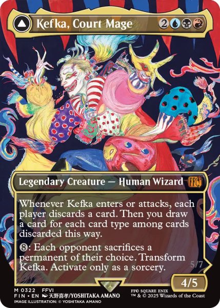 画像1: 人造魔導士、ケフカ/Kefka, Court Mage No.322 (FIN/金MR/英/全面アート版/NM) ※詳細要確認 (1)