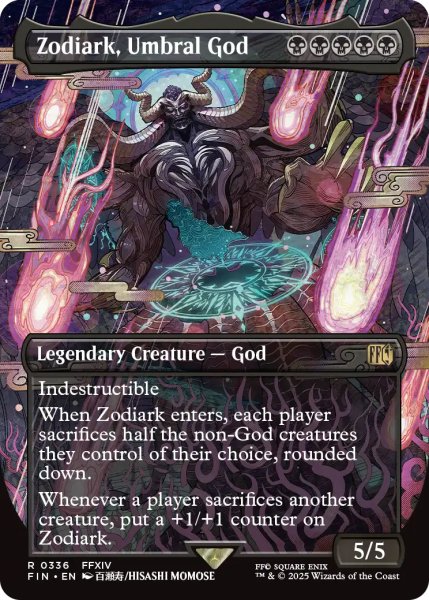 画像1: 戒律王、ゾディアーク/Zodiark, Umbral God (全面アート版) 【英語版】 [FIN-黒R] (1)