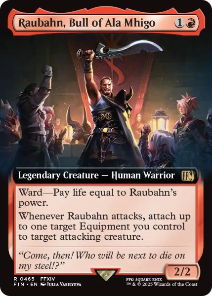 画像1: アラミゴの猛牛、ラウバーン/Raubahn, Bull of Ala Mhigo (拡張アート版) 【英語版】 [FIN-赤R] (1)