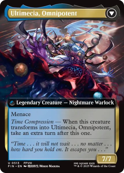 MTG FF 未来の魔女、アルティミシア 拡張アート foil FFVIII 未来の魔女、アルティミシア/Ultimecia, Time Sorceress (拡張