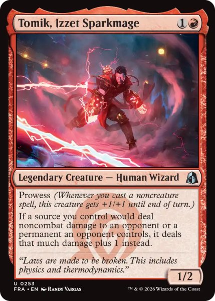 画像1: イゼットの火花魔道士、トミク/Tomik, Izzet Sparkmage 【英語版】 [FRA-赤U] (1)