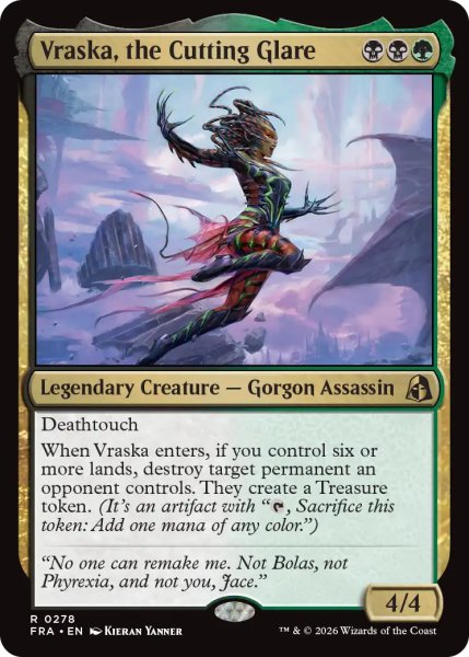 画像1: 鋭き一瞥、ヴラスカ/Vraska, the Cutting Glare 【英語版】 [FRA-金R] (1)