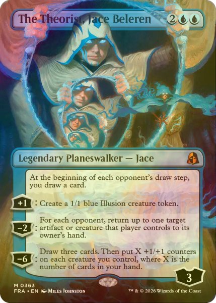 画像1: [FOIL] 理論家、ジェイス・ベレレン/The Theorist, Jace Beleren No.363 (全面アート・海外産ブースター版) 【英語版】 [FRA-青MR] (1)