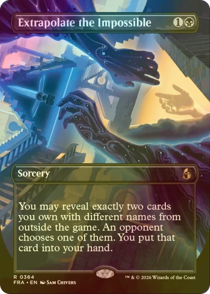 画像1: [FOIL] 不可能の外挿/Extrapolate the Impossible (全面アート・海外産ブースター版) 【英語版】 [FRA-黒R] (1)
