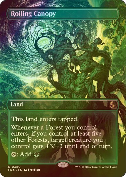 画像1: [FOIL] 乱動する梢/Roiling Canopy (全面アート・海外産ブースター版) 【英語版】 [FRA-土地R] (1)
