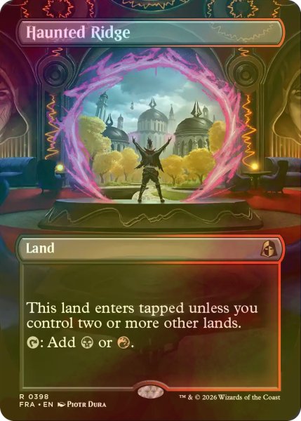 画像1: [FOIL] 憑依された峰/Haunted Ridge (全面アート・海外産ブースター版) 【英語版】 [FRA-土地R] (1)