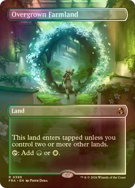 画像1: [FOIL] 草茂る農地/Overgrown Farmland (全面アート・海外産ブースター版) 【英語版】 [FRA-土地R] (1)