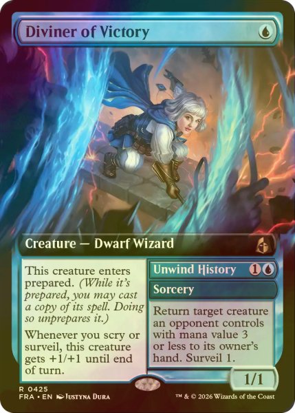 画像1: [FOIL] 勝利の預言者/Diviner of Victory (拡張アート版) 【英語版】 [FRA-青R] (1)