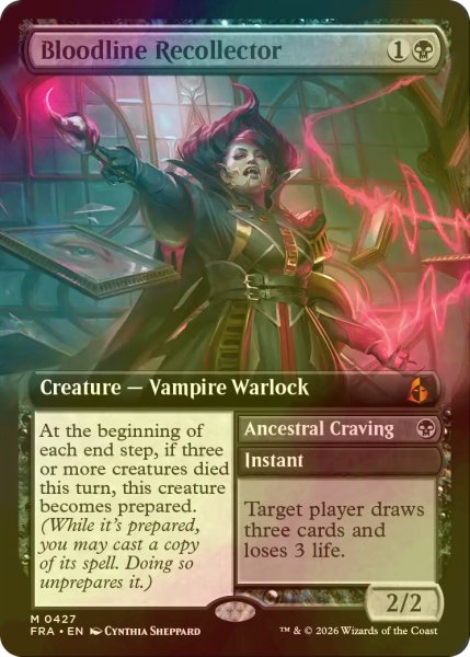 画像1: [FOIL] 血統想起者/Bloodline Recollector (拡張アート版) 【英語版】 [FRA-黒MR] (1)