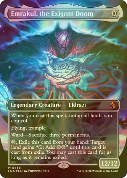 画像1: [FOIL] 迫り来る破滅、エムラクール/Emrakul, the Exigent Doom (全面アート版) 【英語版】 [FRA-無MR] (1)