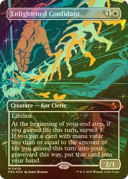 画像1: [FOIL] 光の腹心/Enlightened Confidant No.439 (全面アート版) 【英語版】 [FRA-白MR] (1)