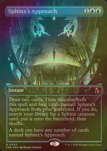 画像1: [FOIL] スフィンクスの接近/Sphinx's Approach (全面アート版) 【英語版】 [FRA-青R] (1)