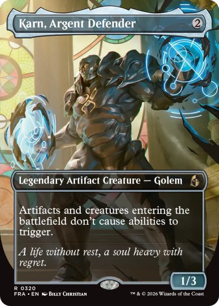 画像1: 銀白の防衛者、カーン/Karn, Argent Defender (全面アート版) 【英語版】 [FRA-灰R] (1)