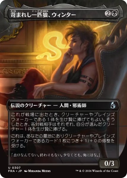 画像1: 苛まれし一匹狼、ウィンター/Winter, Tormented Loner (全面アート版) 【日本語版】 [FRA-黒U] (1)